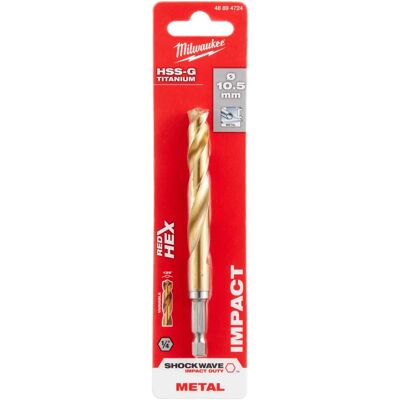 Milwaukee Titan Hex Metallborr 10,5mm - Tung metallbearbetning Milwaukee Titan Hex Metallborr 10,5mm - Tung metallbearbetning