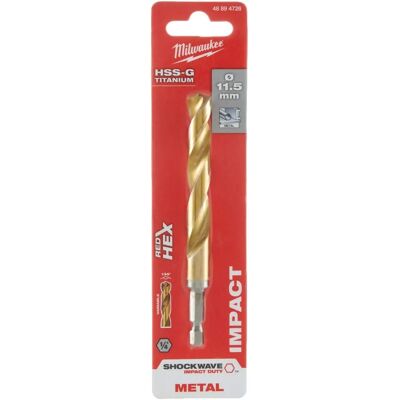 Milwaukee Röd Titan Shockwave Metallborr 11,5x126mm Milwaukee Röd Titan Shockwave Metallborr 11,5x126mm