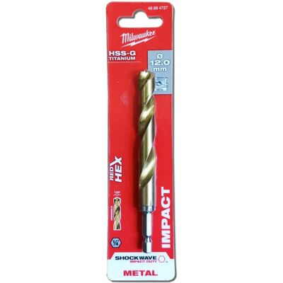 Milwaukee Röd hex metallborr 12mm 127/83mm - Metallborr Milwaukee Röd hex metallborr 12mm 127/83mm - Metallborr