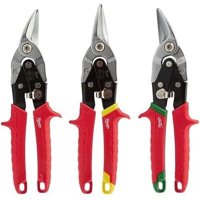 Milwaukee Metal Aviation Snips Set - 3 Piece Milwaukee Metal Aviation Snips Set - 3 Piece