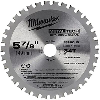 Milwaukee Circular Saw Blade 150mm - Metal Cutting - 34 Teeth Milwaukee Circular Saw Blade 150mm - Metal Cutting - 34 Teeth