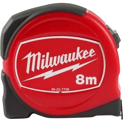 Milwaukee Modèle 48227708 Mètre ruban fin - 8m, Rouge - Mètre ruban Milwaukee Modèle 48227708 Mètre ruban fin - 8m, Rouge - Mètre ruban