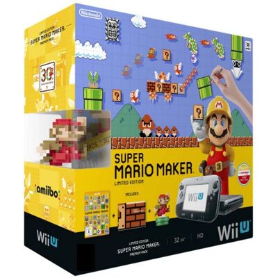 Nintendo Wii U 32GB Zwart - Premium Pack met Mario Maker Nintendo Wii U 32GB Zwart - Premium Pack met Mario Maker