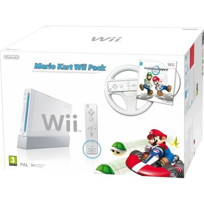 Nintendo Wii - White - Mario Kart - Game Console Nintendo Wii - White - Mario Kart - Game Console