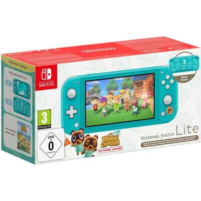 Nintendo Switch Lite - Turquoise + Animal Crossing: New Horizons Timmy & Tommy Aloha Edition Nintendo Switch Lite - Turquoise + Animal Crossing: New Horizons Timmy & Tommy Aloha Edition