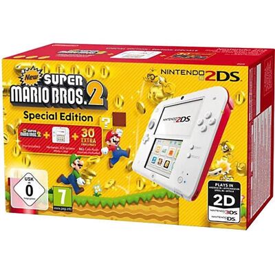 Nintendo 2DS Wit/Red - Draagbare gameconsole met touchscreen en Wi-Fi Nintendo 2DS Wit/Red - Draagbare gameconsole met touchscreen en Wi-Fi
