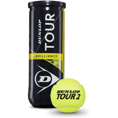 Bolas de Tênis Dunlop Tour Brilliance - Para Todas as Superfícies - 3 pcs Bolas de Tênis Dunlop Tour Brilliance - Para Todas as Superfícies - 3 pcs