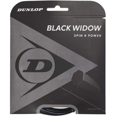 Dunlop Black Widow - Tennissaite - 12 m - Schwarz Dunlop Black Widow - Tennissaite - 12 m - Schwarz