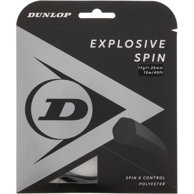 Cuerda de Tenis Dunlop Explosive Spin - Negro 1.25mm Cuerda de Tenis Dunlop Explosive Spin - Negro 1.25mm