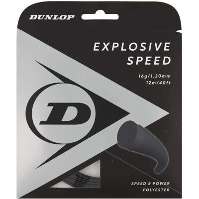 Dunlop Explosive Speed Polyester 12 M Tennis String - Negro Dunlop Explosive Speed Polyester 12 M Tennis String - Negro