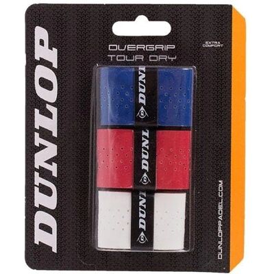 Dunlop Tour Dry Overgrip - Overgrip de Padel - Pack de 3 Dunlop Tour Dry Overgrip - Overgrip de Padel - Pack de 3