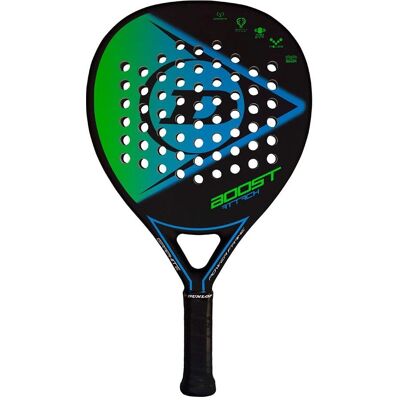 Dunlop Boost Attack - Racchetta da padel in fibra di carbonio - Nero verde blu - Resistenza e potenza Dunlop Boost Attack - Racchetta da padel in fibra di carbonio - Nero verde blu - Resistenza e potenza