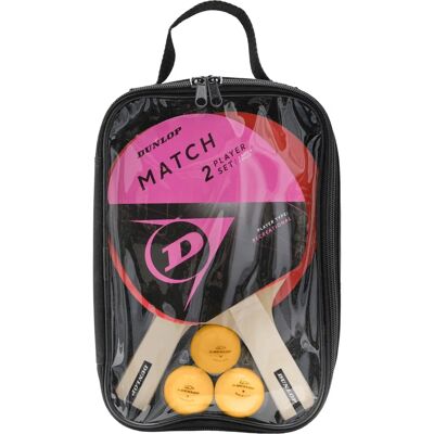 Set Tavolo Ping Pong Dunlop per 2 Giocatori - Nero Set Tavolo Ping Pong Dunlop per 2 Giocatori - Nero