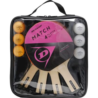 Dunlop Conjunto de 4 Palas de Ping Pong - Palas de Tenis de Mesa Dunlop Conjunto de 4 Palas de Ping Pong - Palas de Tenis de Mesa