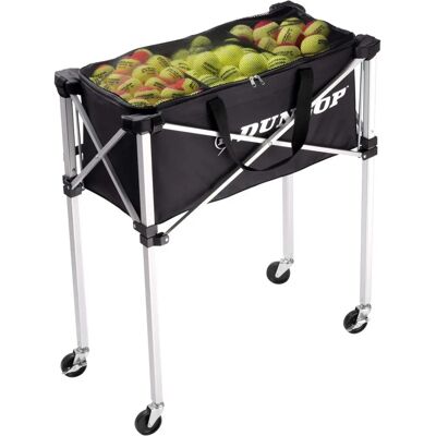 Carrello per Palline da Tennis Dunlop Unisex - Pieghevole, Per 250 Palline Carrello per Palline da Tennis Dunlop Unisex - Pieghevole, Per 250 Palline