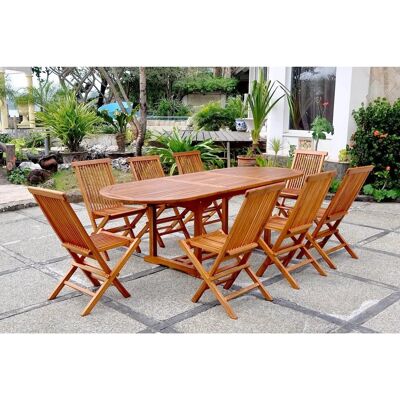 Ensemble de Mobilier de Jardin CONCEPT U Lubok - Table Ovale + 8 Chaises - Publicité Ensemble de Mobilier de Jardin CONCEPT U Lubok - Table Ovale + 8 Chaises - Publicité