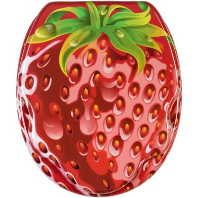 Sanilo Strawberry WC-Sitz - Hochwertiger Holz, Verstellbare Scharniere, Max. 200kg Sanilo Strawberry WC-Sitz - Hochwertiger Holz, Verstellbare Scharniere, Max. 200kg