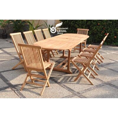 Set da Giardino Concept-Usine in Teak - Tavolo Ovale + 10 Sedie Set da Giardino Concept-Usine in Teak - Tavolo Ovale + 10 Sedie
