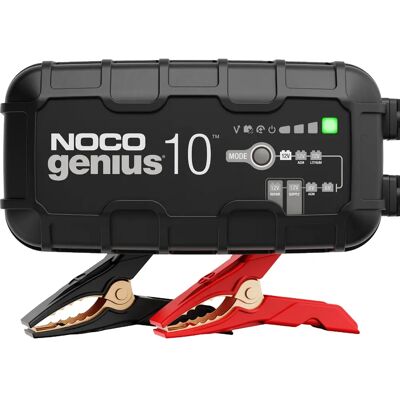 Genius10eu 6/12V Ladegerät - Unterstützt AGM, Lithium - 10A Auto/Manuell Genius10eu 6/12V Ladegerät - Unterstützt AGM, Lithium - 10A Auto/Manuell