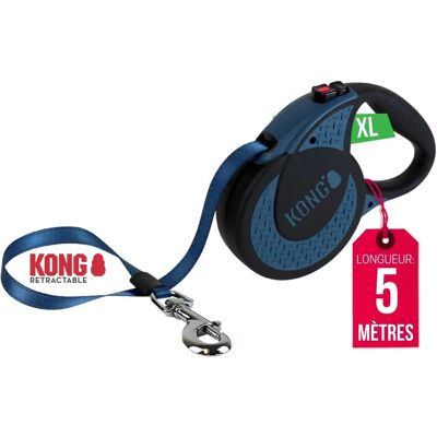 Laisse rétractable Kong Ultimate - Grand Bleu 16' - Laisse pour chien - Publicité Laisse rétractable Kong Ultimate - Grand Bleu 16' - Laisse pour chien - Publicité