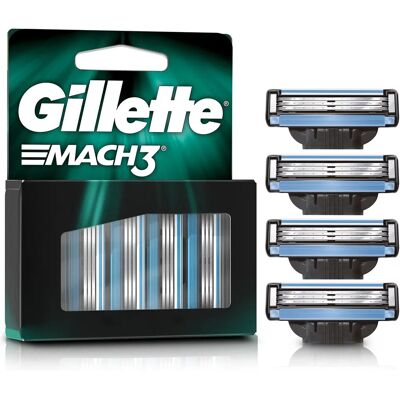 Gillette MACH3 Cartouches - 4x - Publicité Gillette MACH3 Cartouches - 4x - Publicité