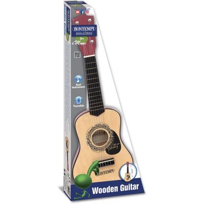 Bontempi Holzgitarre mit 6 Saiten - Gitarre Bontempi Holzgitarre mit 6 Saiten - Gitarre