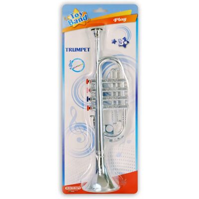 Bontempi Trumpet Metallic - 4 Colored Notes - Musical Instrument Bontempi Trumpet Metallic - 4 Colored Notes - Musical Instrument