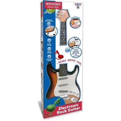 Bontempi Elektrische Gitarre - 70cm, Mikrofon & Gurt Bontempi Elektrische Gitarre - 70cm, Mikrofon & Gurt