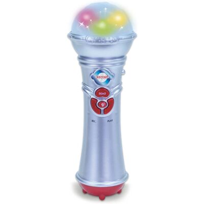 Microfono Bontempi - 19 cm, Argento - Karaoke, Effetti Luminosi Microfono Bontempi - 19 cm, Argento - Karaoke, Effetti Luminosi