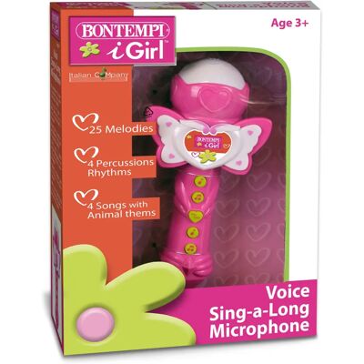 Micro rose Bontempi avec effets lumineux - Microphone Micro rose Bontempi avec effets lumineux - Microphone