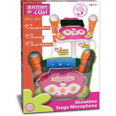 Bontempi Showtime Bühnenmikrofon mit Verbindung zu Musikgeräten - Bühnenmikrofon-Set Bontempi Showtime Bühnenmikrofon mit Verbindung zu Musikgeräten - Bühnenmikrofon-Set