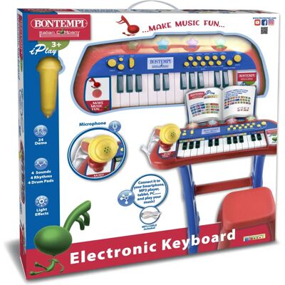 Tastiera Elettronica Bontempi - 24 Tasti, Multicolore - Tastiera Elettronica Tastiera Elettronica Bontempi - 24 Tasti, Multicolore - Tastiera Elettronica