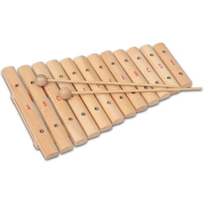 Xilofono in Legno Bontempi - 12 Note, Bacchette, Per Bambini 3+ Xilofono in Legno Bontempi - 12 Note, Bacchette, Per Bambini 3+