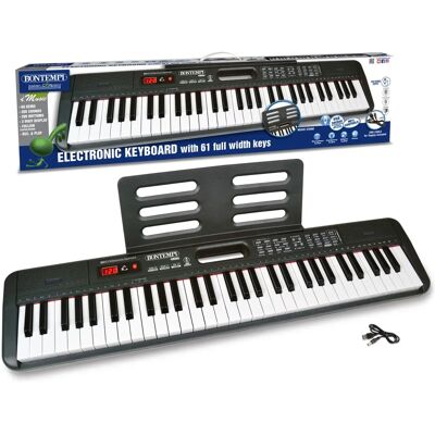 Bontempi Digital Keyboard - 61 Tasten, Schwarz - Digitales Keyboard Bontempi Digital Keyboard - 61 Tasten, Schwarz - Digitales Keyboard