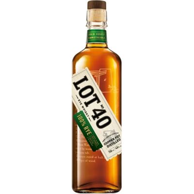 Hiram Walker Lot No. 40 Whisky de seigle canadien - 43% Vol. Publicité Hiram Walker Lot No. 40 Whisky de seigle canadien - 43% Vol. Publicité
