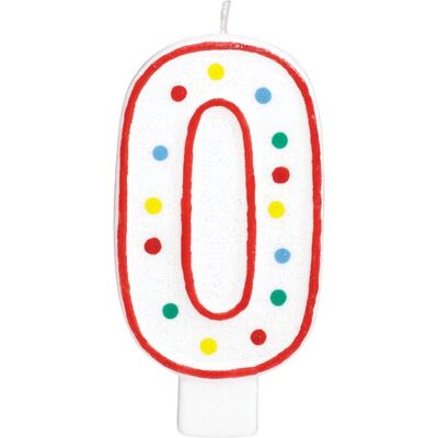 Amscan 177780 Bougie de gâteau - Chiffre d'anniversaire 0 - 12 pcs - Publicité Amscan 177780 Bougie de gâteau - Chiffre d'anniversaire 0 - 12 pcs - Publicité