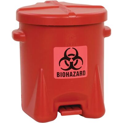 Justrite 23L Biohazard Abfalleimer - Sicherheit Behälter mit Fußpedal Justrite 23L Biohazard Abfalleimer - Sicherheit Behälter mit Fußpedal