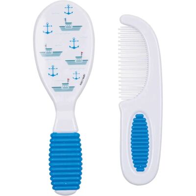 Nuby Baby Haarbürsten & Kammerset - Weiche Nylonborsten - Empfindliche Kopfhaut Nuby Baby Haarbürsten & Kammerset - Weiche Nylonborsten - Empfindliche Kopfhaut