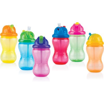Nuby Nûby Gobelet Flip It 355ml Roze Groen Oranje Violet - Fles Nuby Nûby Gobelet Flip It 355ml Roze Groen Oranje Violet - Fles