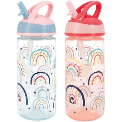 Bottiglia d'acqua Super Flip di Nuby - Tazza per bambini senza fuoriuscite - 540ml/19oz Bottiglia d'acqua Super Flip di Nuby - Tazza per bambini senza fuoriuscite - 540ml/19oz