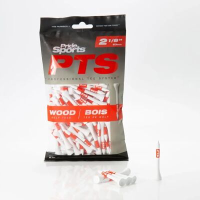 Pride Profesjonelt Golf Tee System - Rødt, 2 1/8 tommer, 120 stk Pride Profesjonelt Golf Tee System - Rødt, 2 1/8 tommer, 120 stk