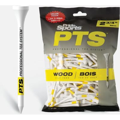 Pride PTS Golf Tees - Yellow 2 3/4in Pack 175 Pride PTS Golf Tees - Yellow 2 3/4in Pack 175