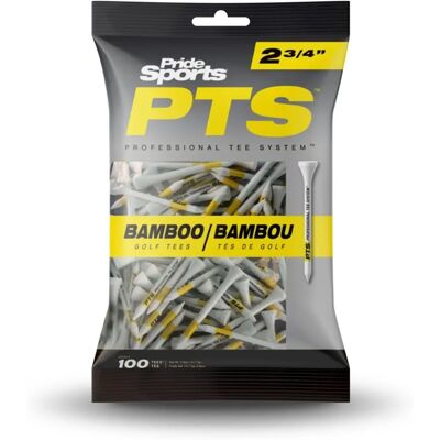 Pride Gule Bambus Golf Tees - 69mm - 100 stk Pride Gule Bambus Golf Tees - 69mm - 100 stk
