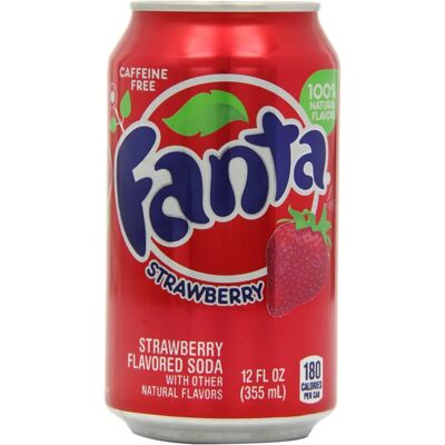 Fanta Fraise 355ml - Boisson gazeuse - Publicité Fanta Fraise 355ml - Boisson gazeuse - Publicité