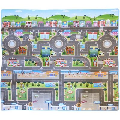 Tapis de Jeu Prince Lionheart Ferme/Ville - Imperméable - 176x198 cm - Résistant & Recto-verso - Publicité Tapis de Jeu Prince Lionheart Ferme/Ville - Imperméable - 176x198 cm - Résistant & Recto-verso - Publicité