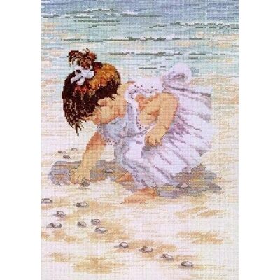 Kit de punto de cruz Janlynn Recolectando Conchas - 12"X16" Kit de punto de cruz Janlynn Recolectando Conchas - 12"X16"