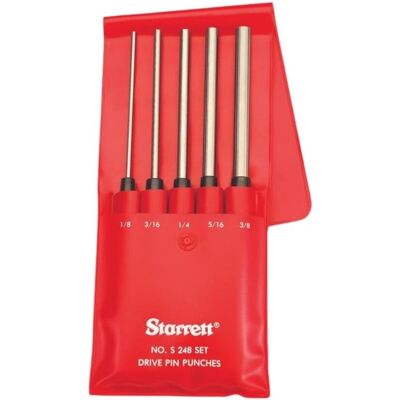 Starrett S248PC Long Pin Punch Set - Pin Punch Set 5 Piece Starrett S248PC Long Pin Punch Set - Pin Punch Set 5 Piece