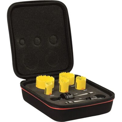 Kit di seghe a foro di elettricista in bi-metallo a taglio profondo Starrett KDC05021 - 7 pezzi Kit di seghe a foro di elettricista in bi-metallo a taglio profondo Starrett KDC05021 - 7 pezzi
