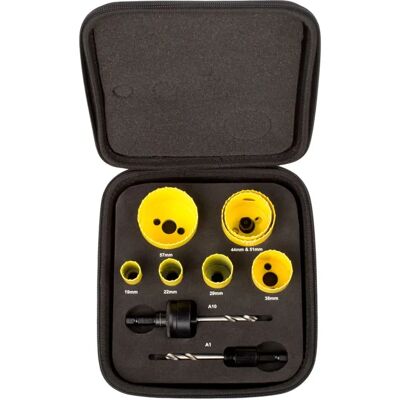 Starrett KFC07021 Bi-Metall Schnellschnitt Rohrkronen-Set - 9 Stück Starrett KFC07021 Bi-Metall Schnellschnitt Rohrkronen-Set - 9 Stück
