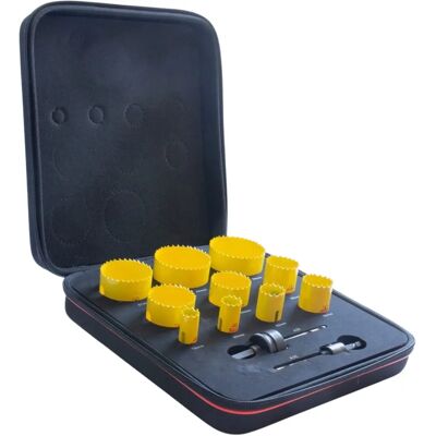 Starrett Durable Deep Cut Bi-Metal Holesaw Kit - 12 Pcs Starrett Durable Deep Cut Bi-Metal Holesaw Kit - 12 Pcs